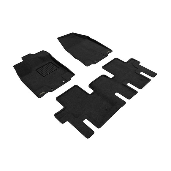 3D MAXpider Custom Fit Elegant Floor Mat (Black) for 2013-2020 Nissan Pathfinder - 1ST Row 2ND Row