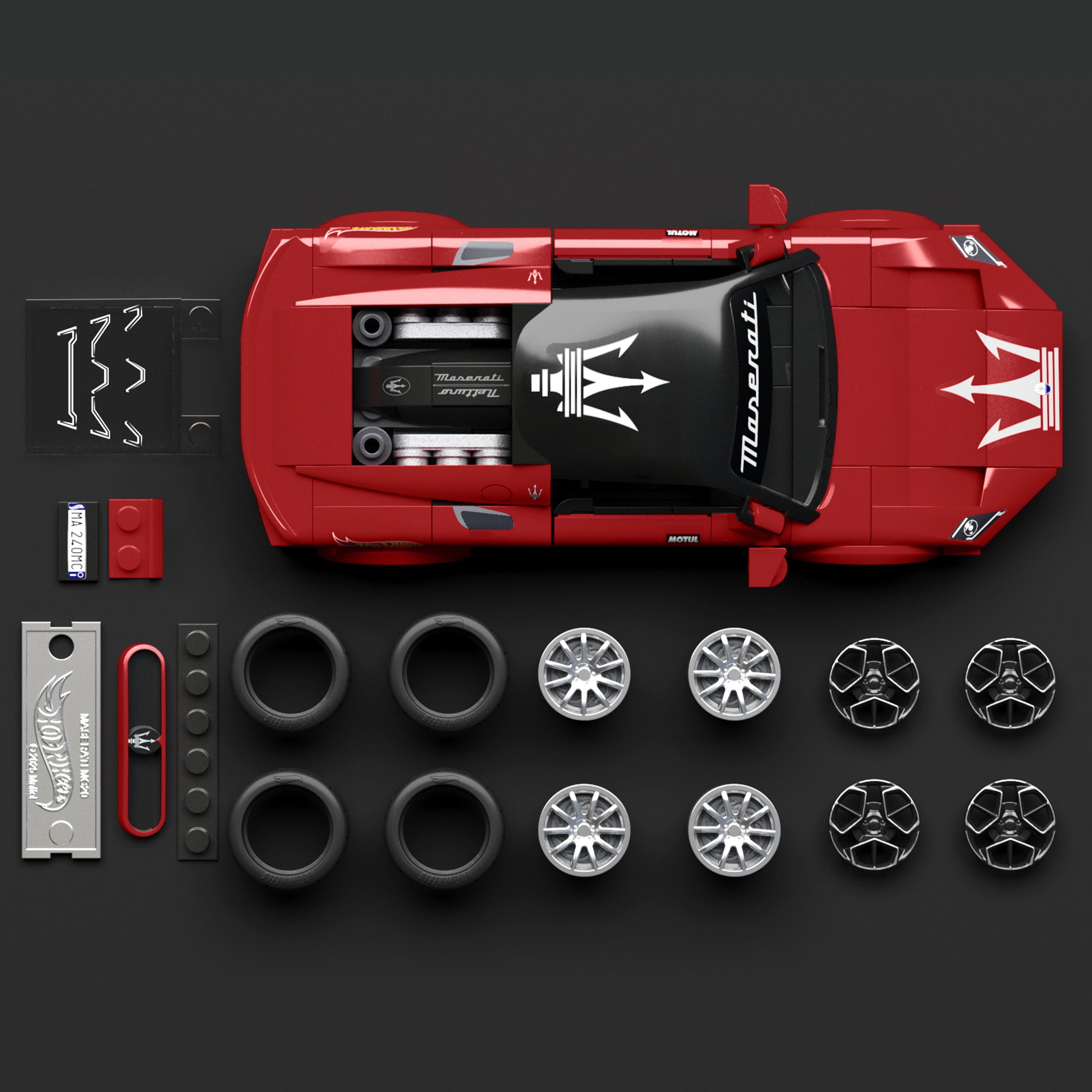 Mattel Brick Shop Hot Wheels Maserati MC20 Building Toy Kit (250 Pieces), for Collectors - Walmart Exclusive