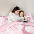 thumbnail image 5 of Erosebridal Girl Personalized Gifts 7-Piece Twin Bedding Sets,Alphabet S Bedding Comforter Set For Kids,Reversible pink, 5 of 7
