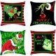 thumbnail image 2 of Juego de 4 fundas de almohada navideñas de 18.0 x 18.0 in, para decoraciones navideñas, funda de almohada de granja navideña de invierno, fundas de almohada de lino y algodón, decoración navideña para, 2 of 4