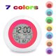 thumbnail image 1 of Reloj digital para estudiantes para niños y niñas, reloj de cabecera con luz cambiante de 7 colores, 1 of 5