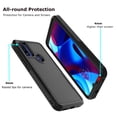 thumbnail image 5 of For Motorola Moto G pure/ G Power (2022) Case, 2 in 1 Hard PC Phone Case for Moto G pure/ G Power2022, Takfox Rubber & Rugged Shockproof Full Body Protection Case Cover,Black, 5 of 7