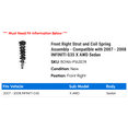 thumbnail image 2 of Front Right Strut and Coil Spring Assembly - Compatible with 2007 - 2008 INFINITI G35 X AWD Sedan, 2 of 2