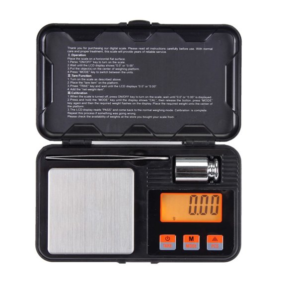Cheers.US 0.001g/0.01g Digital Pocket Scale, Digital Grams Scale, Food Scale, Jewelry Scale Black, Kitchen Scale
