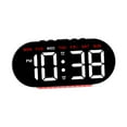 thumbnail image 3 of Pantalla de temperatura del reloj de alarma digital LED, ajustable, con luz nocturna, 12/24h de la fecha en la semana de la fecha para la habitación Luz roja, 3 of 8