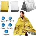 thumbnail image 2 of Poncho-couverture Thermique d'Urgence, Couverture Légère Pliable Résistante à l'Eau pour le Camping, la Randonnée et l'Extérieur, 2 of 7