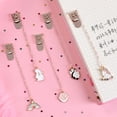 thumbnail image 2 of Marcapáginas de dibujos animados Marcapáginas de metal Colgante lindo Carpeta de estudiante Páginas Clip Papelería Suministros para estudiantes Regalo Premium Deng Xun unisex, 2 of 2