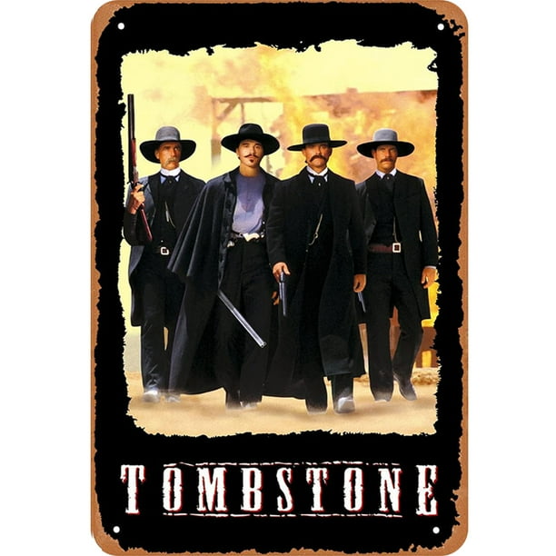 Hojalata Rectangular 20*30cm Plano Serie Cine Y Televisión Tombstone Town