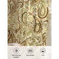 thumbnail image 6 of Sheer Curtains 54 Inch Length 2 Panels Set for Kitchen, Beige Brown Green Semi Sheer Curtains for Windows, Retro Botanical Abstract Art Voile Window Treatments Rod Pocket Curtain, 6 of 7