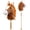 Brown, variant on HollyHOME 36 Inch Stick Horse Plush Handcrafted Hobby Horse Stick Pony Real Pony Neighing and Galloping Sounds Fun Pretend Play for Kids Chocolate