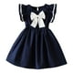 thumbnail image 1 of Odeerbi Niñas Verano Ruffle Manga Grande Lazo Princesa Vestidos Sin Mangas Cuello Redondo Vestido A-Line, 1 of 5