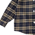 thumbnail image 4 of BLVB Boys Girls Plaid Button down Shirts Toddler Kids Long Sleeve Casual Western Shirts with Chest Pocket 2-15 Years(Black,7-8Years), 4 of 7
