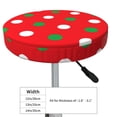 thumbnail image 4 of Naloa White and Green Polka Dot Round Bar Stool Cushion Cover 12-14 inch, Fits Kitchen, Office, Restaurant Chairs - 13 inch, 4 of 7