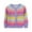 #04/Green stripes, variant on GYRATEDREAM Toddler Girls Cardigan Sweater Kids Uniform Tops Crew Neck Long Sleeve Rainbow Srtipe Sweaters 3-7 Years