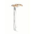 thumbnail image 4 of Diamond Sterling Silver and Rose Gold-Plated Butterfly Ring, 4 of 9