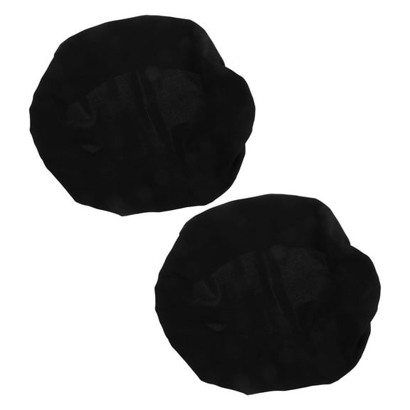 PTOOTP Universal Toilet Cover Protector, Black Stretch Spandex, Easy Installation, 2-Pack Bathroom Toilet Accessories