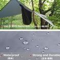 thumbnail image 4 of Lona para Tienda de Campaña Impermeable Azarxis, Hexagonal para Hamacas, Protección contra Lluvias Gris, 4 of 7