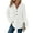 1#89-WHITE, variant on TEMOFON Hoodies for Women Long Sleeve Waffle Pullover Sweatshirts Drawstring Button V Neck Black Sweatshirt Casual Fall Knit Tops L