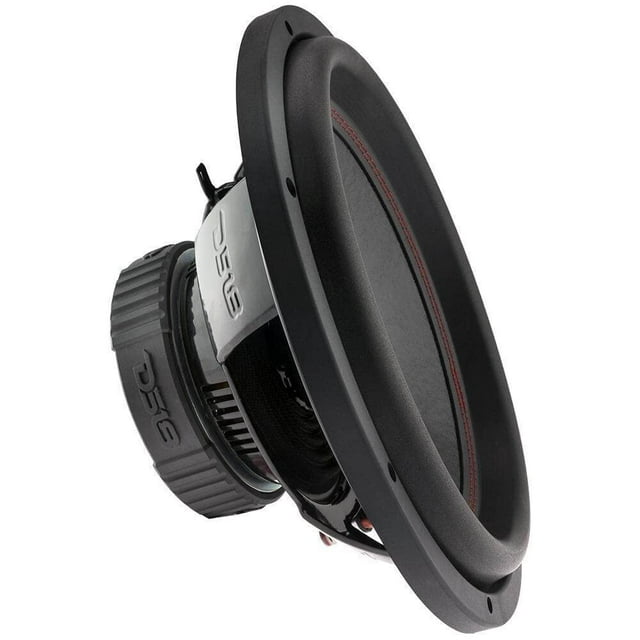 DS18 SLC12S Altavoz de audio para subwoofer para automóvil - Cono de fibra de vidrio de papel de 12 pulgadas Cesta de acero negro Bobina de voz única Impedancia de 4 ohmios Potencia máxima de 500 W y