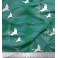 thumbnail image 1 of Soimoi Cotton Duck Fabric Geometric & Flying Stork Bird Print Fabric by Yard 42 Inch Wide, 1 of 1