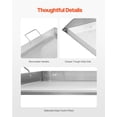 thumbnail image 3 of 36x22 in Stainless Steel Flat Top Griddle for Gas Grill, Universal BBQ Grill Pan with X-Shaped Reinforcement, Grease Trough, Sidewalls, and Large Cooking Surface for Outdoor Cookware, 3 of 11