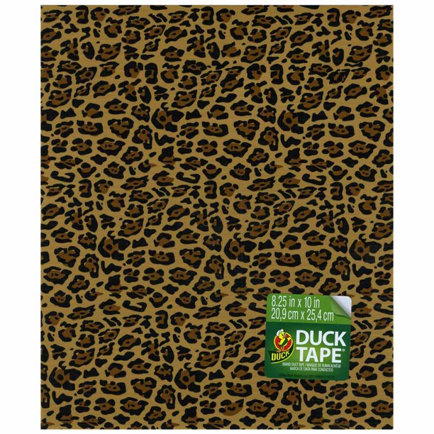 Duck Brand 8.25" x 10" Leopard Duct Tape Sheets, 1 Each