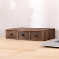thumbnail image 4 of Solid Wood Desktop Storage Box Height Display Collection Rack Multi-functional Jewelry Stationery Drawer Organizer, 4 of 7