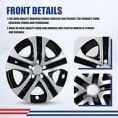 17" Set of 4 Hubcaps Wheel Rims Cover for 2013-2018 Toyota Rav4 Compatible With Steel Wheels Snap on Installation(17-inch,Silver Lacquer & Black Lacquer)
