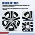thumbnail image 4 of 17" Set of 4 Hubcaps Wheel Rims Cover for 2013-2018 Toyota Rav4 Compatible With Steel Wheels Snap on Installation(17-inch,Silver Lacquer & Black Lacquer), 4 of 8