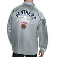 thumbnail image 2 of Men's Starter  Gray Florida Panthers Retro Logo Raglan Coaches Full-Snap Jacket, 2 of 2