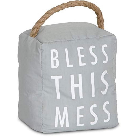 Pavilion Gift Company Bless This Mess Door Stopper, 5 x 6, Multicolor