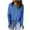 A Blue, variant on Fanxing Women's Long Sleeve Shirts with Thumb Hole Casual Crewneck Pullover Lightweight Tees Shirt 2025 Fall Tops Black,M