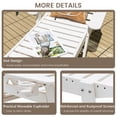thumbnail image 4 of Gymax Lot de 2 Chaises Longues de Patio en HDPE, Chaise Inclinable avec Dossier Réglable à 5 Positions et Porte-Gobelet, 4 of 6