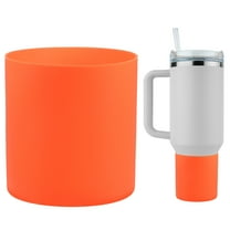 Silicone Water Bottle Boot [1PCS] - Anti-Slip Protective Sleeve Use for Protecting Water Bottles from Scratches - [Orange - 3.2 IN]