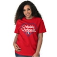 thumbnail image 3 of Definitely Dominican Cute Flag Love Women's Graphic T Shirt Tees Brisco Brands S, 3 of 5