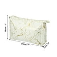 thumbnail image 4 of Unique Bargains Marble Cosmetic Travel Bag Make Up Brush Organizer Bag Storage for Women White Gold Tone 9"x3"x6", 4 of 7
