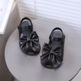 thumbnail image 4 of Tigivemen Toddler Girls Sandals Summer Water Shoes Casual Open Toe Beach Shoe Princess Girl Dressy Sandal with Bow Black Size 12.5, 4 of 8