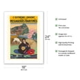 thumbnail image 2 of Far East (L'Extrême-Orient) - Geisha - Messageries Maritimes - Vintage Ocean Liner Travel Poster by Jean Bouchaud c.1930s - Bamboo Fine Art 290gsm Paper Print (Unframed) 18x24in, 2 of 4