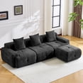 thumbnail image 1 of MELLCOM 104'' Modular Sectional Boneless Couch, L Shaped Corner Sofa with Deep Seat＆Wide Armrest Design, Cloud Couch for Living Room, Bedroom, No Assembly Required (Black), 1 of 5