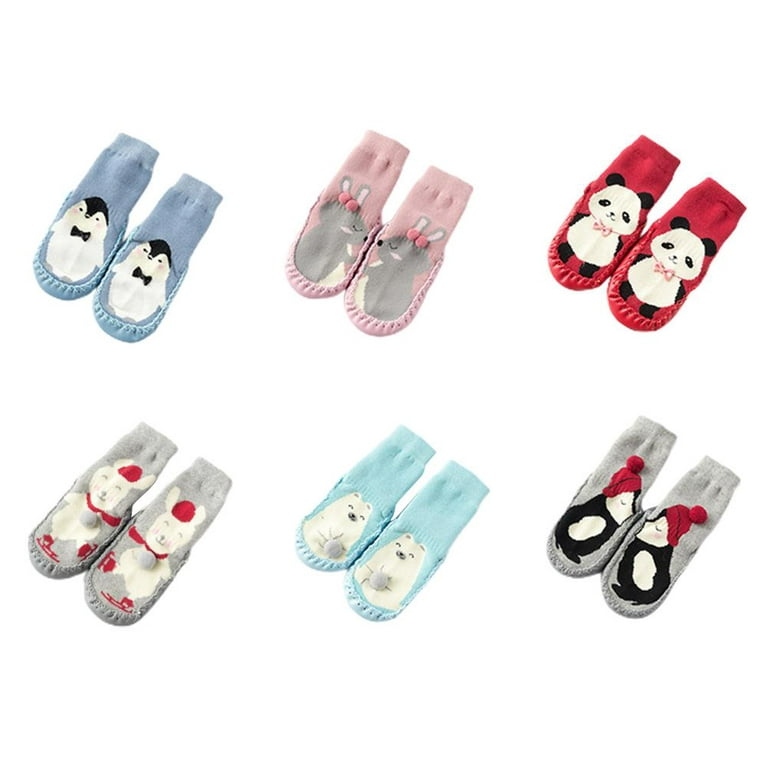 Baby Indoor Sock Shoes Cotton Baby Girl Sock Glue Soles Non-slip Soft Socks  for Daily 