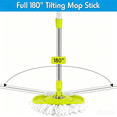 thumbnail image 4 of 360° Rotating Telescopic Mop Handle Replacement | Stainless Steel & Reinforced Plastic | 47.6" Extendable Pole | Fits Round Mop Buckets | Easy Tool-Free Installation | Wall-Mountable, 4 of 7