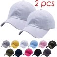 thumbnail image 4 of Nvzi Juego de 2 gorras deportivas ajustadas Baceball, color blanco, 4 of 4