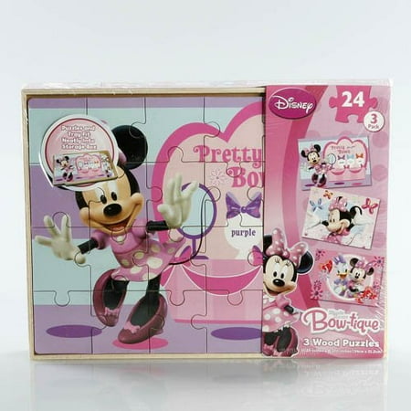 Disney Minnie Mouse Bow Tique 3 Wood Puzzles Set Walmart Com