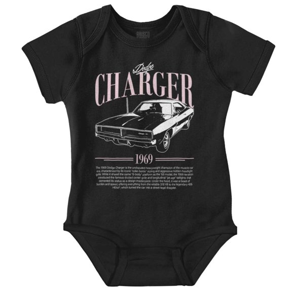 Dodge Charger Champion Muscle Car Romper Boys or Girls Infant Baby Brisco Brands NB