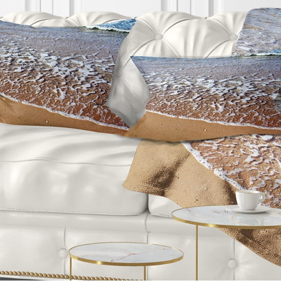 Designart 12" x 20" Sea & Shore Polyester Throw Pillow