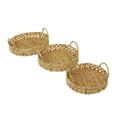 thumbnail image 5 of DecMode 19", 16", 14"W Brown Seagrass Handmade Woven Tray with Handles, 3-Pieces, 5 of 7