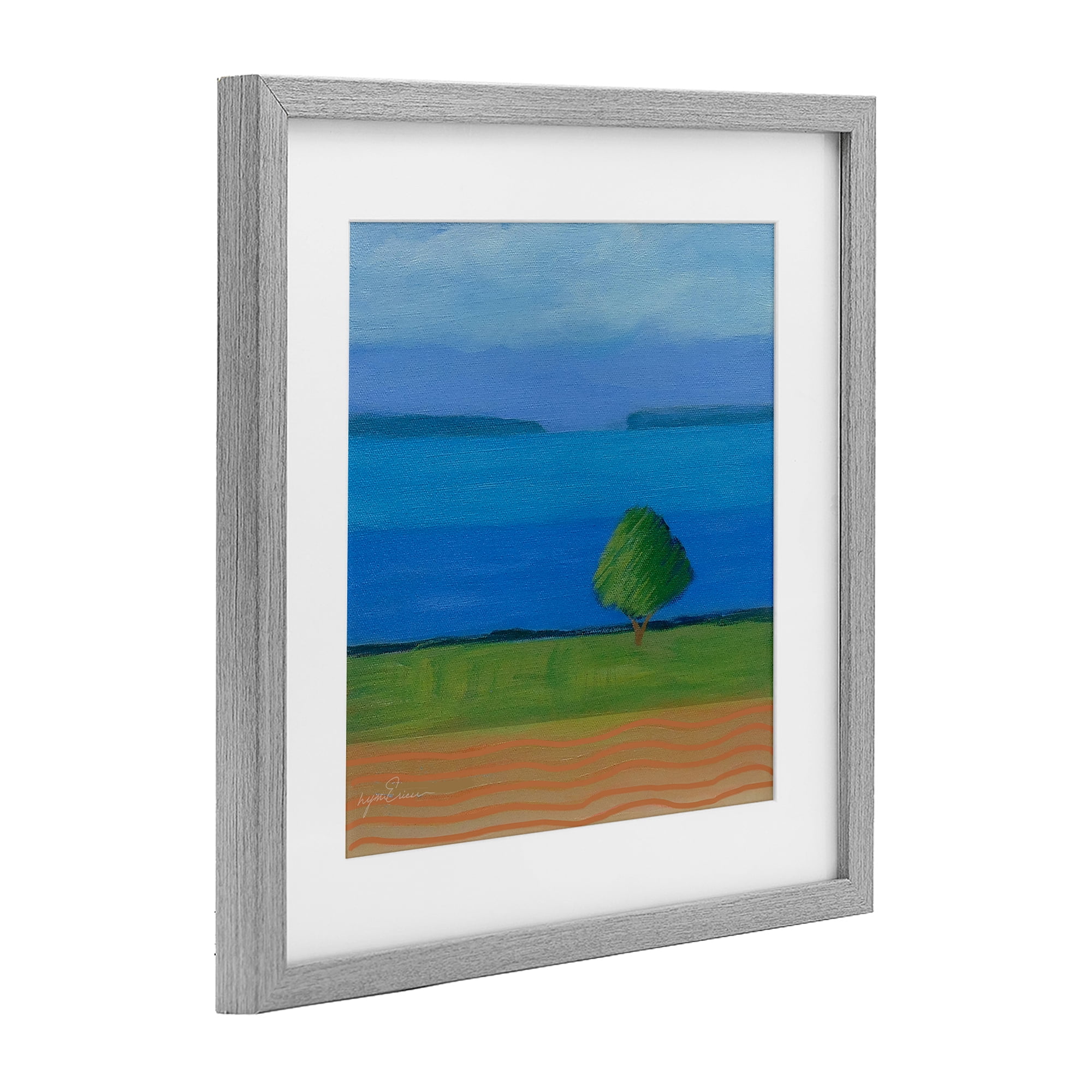 Stupell Industries Lone Tree at Spring Cove Gray Framed Print Under Glass, design by Lynn Ericson Fine Art