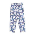thumbnail image 6 of Uemuo Cute White Rabbit Pattern Women's Wide Leg Palazzo Lounge Pants with Pockets Light Weight Loose Comfy Casual Pajama Pants-X-Large, 6 of 9