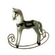 thumbnail image 3 of Figura de escritorio Caballo mecedor de madera Estatua de animal coleccionable Adorno de escritorio Gris, 3 of 9