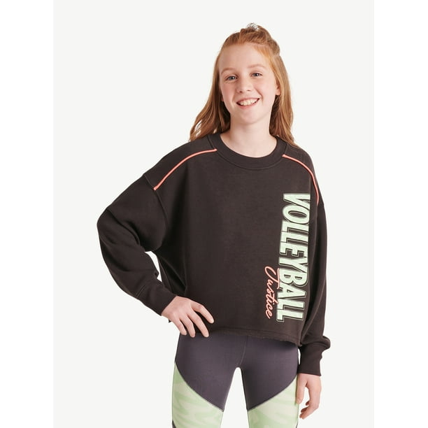Justice Girls Sports Crew Sweatshirt, Sizes XS-XLP - Walmart.com